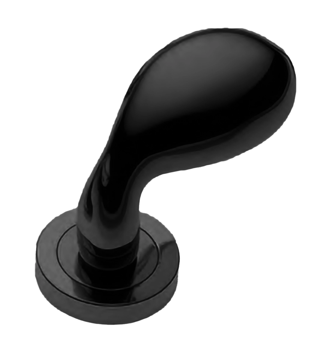 Ручка дверная AIR-2 R2 NERO раздельная на круглой розетке, цвет - черный фото купить Курск