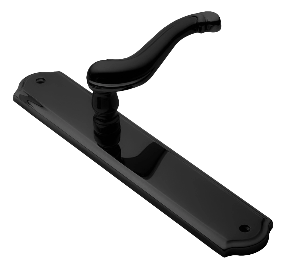 Ручка на планке BAROCCO PL NERO, цвет - черный фото купить Курск