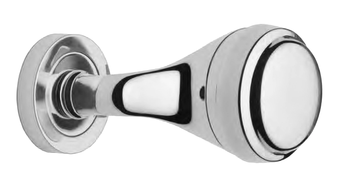 Поворотный кноб ART.405 CRO на круглой розетке с накладкой, цвет - хром фото купить Курск