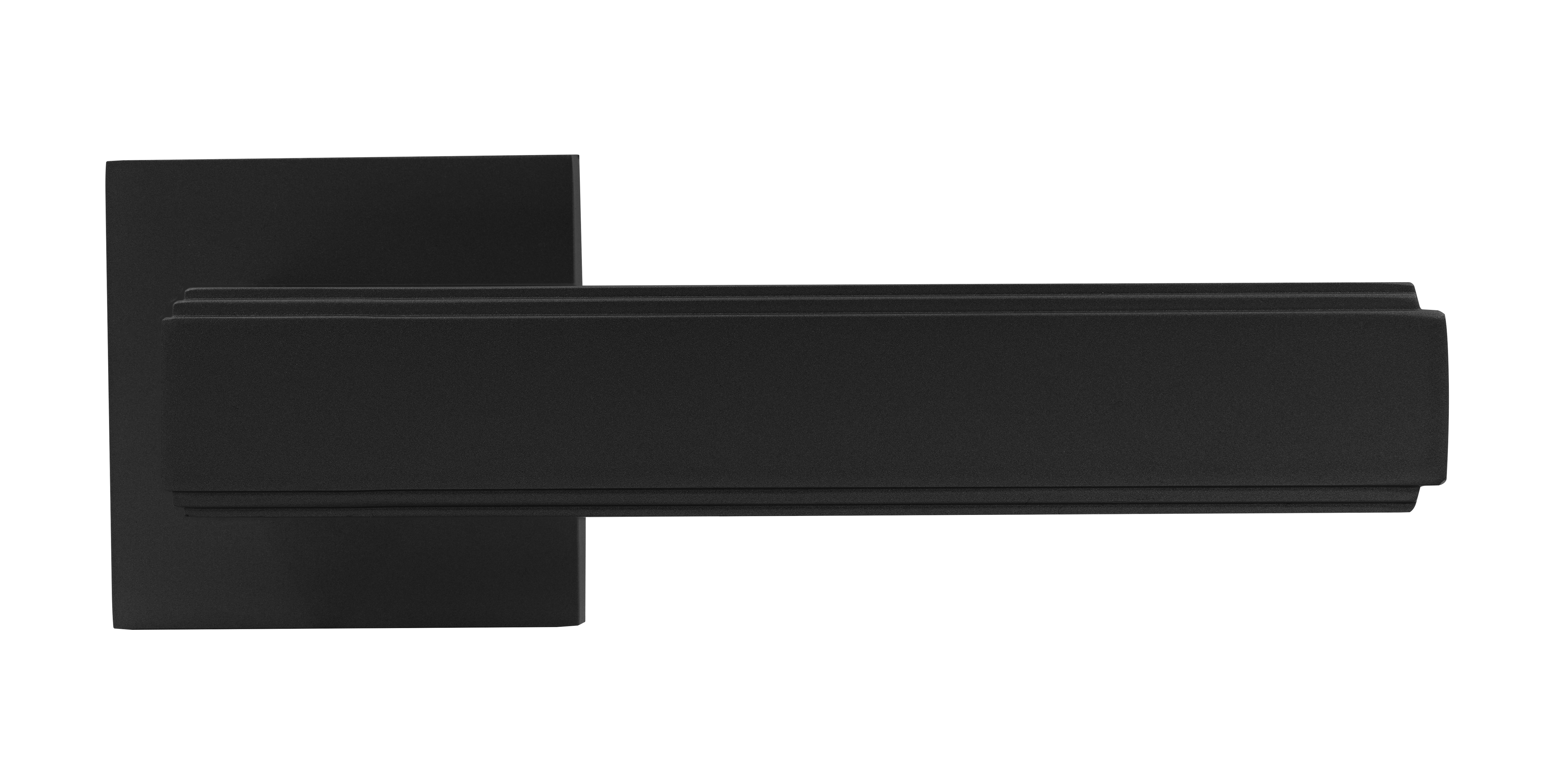 Ручка дверная MH-64-S6 BL STEPS на квадратной розетке 6 мм, цвет черный фото купить в Курске