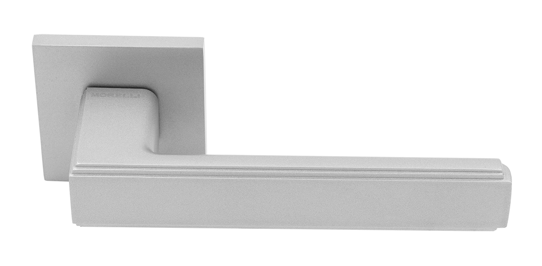 Ручка дверная MH-64-S6 ASC STEPS на квадратной розетке 6 мм, цвет анодированный матовый хром фото купить Курск