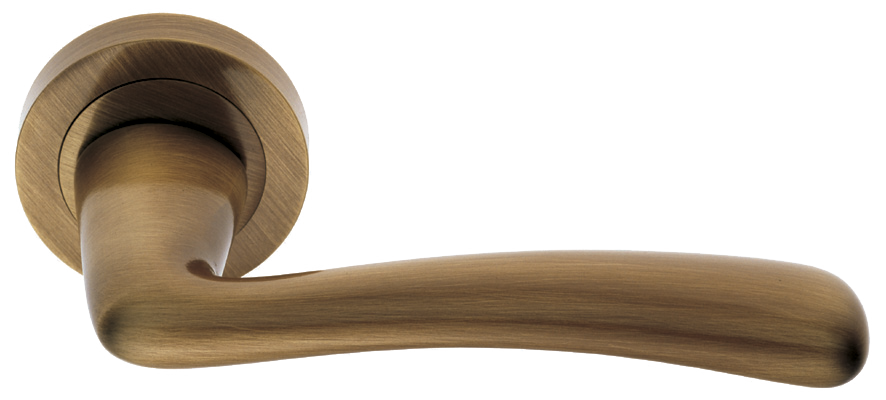 Ручка дверная COCKATOO R2 BGO раздельная на круглой розетке, цвет - матовая бронза фото купить в Курске