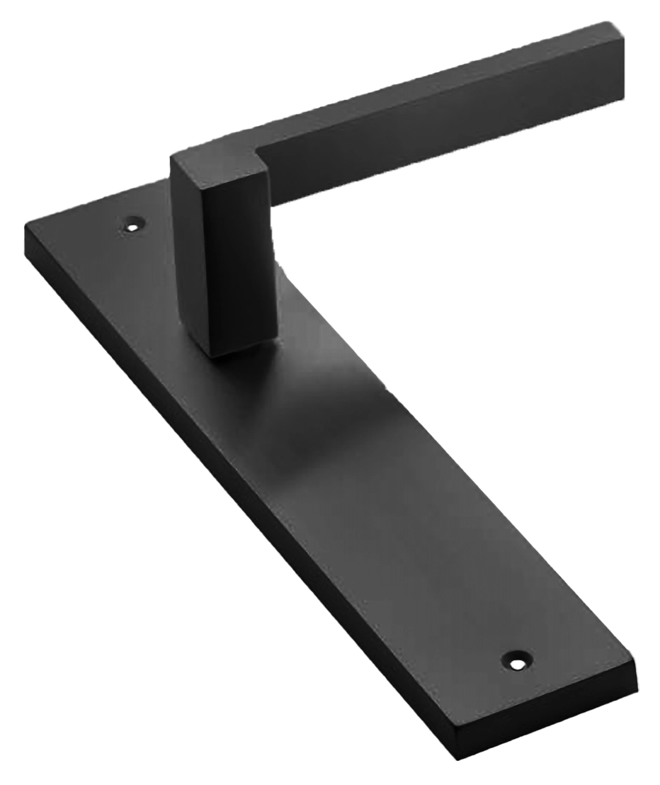 Ручка дверная на планке STONE PL NERO, цвет черный, латунь фото купить в Курске