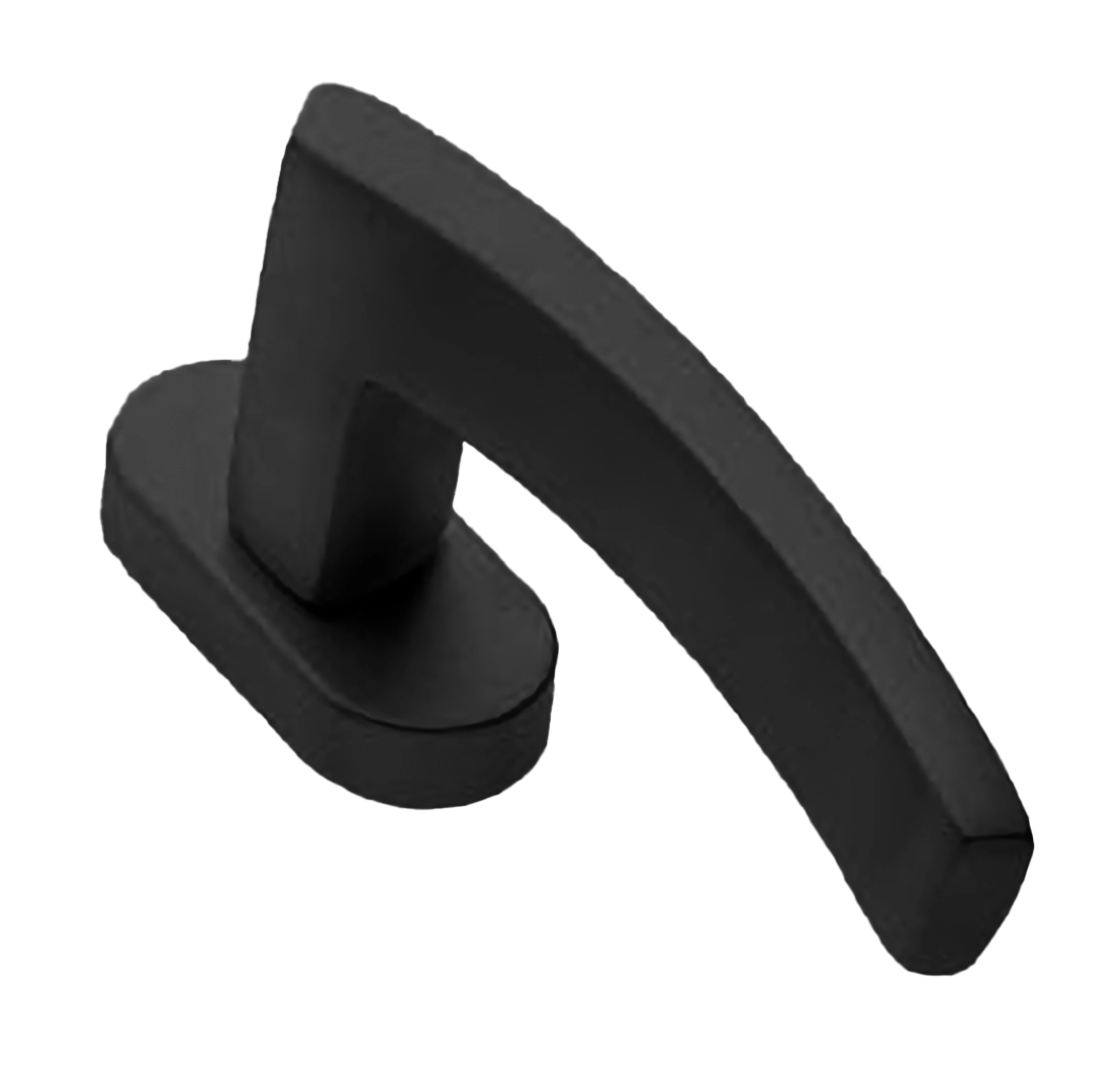 Ручка оконная WIND W1 NERO на прямоугольной розетке, цвет черный, латунь фото купить в Курске