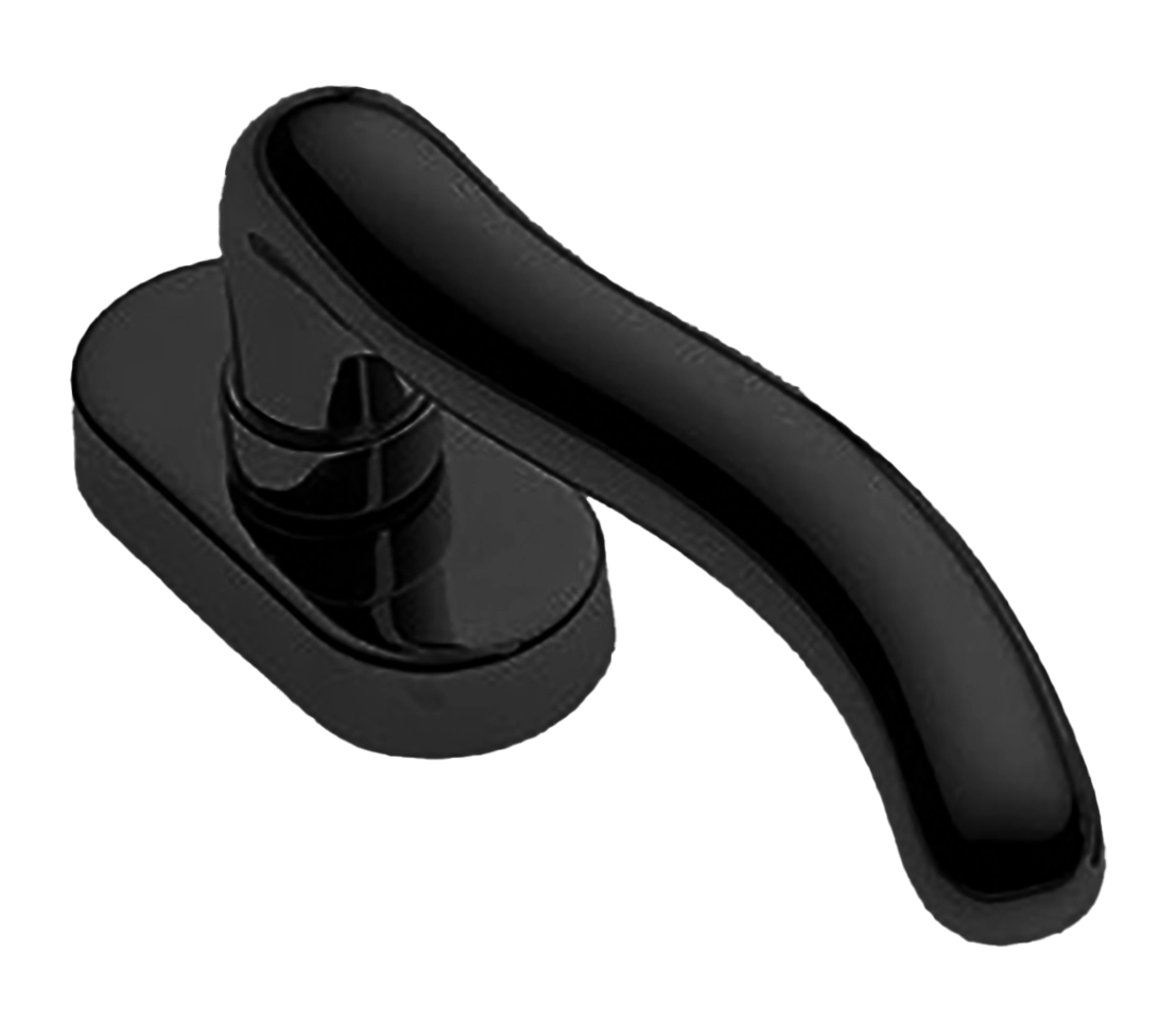 Ручка оконная SNAKE W1 NERO на прямоугольной розетке, цвет черный, латунь фото купить в Курске