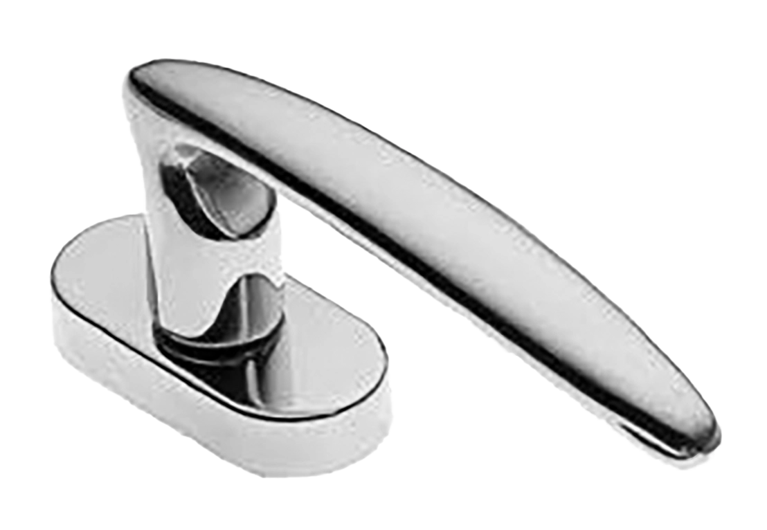 Ручка оконная FLAMINGO W1 CRO на прямоугольной розетке, цвет хром, латунь фото купить в Курске