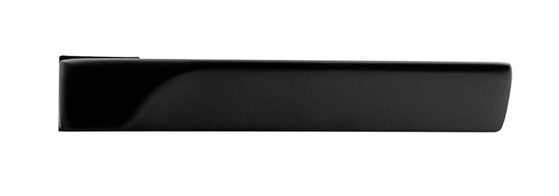 Ручка дверная FIORD-SM NERO-ST, с невидимой квадратной розеткой, цвет черный soft-touch, ЦАМ фото купить в Курске