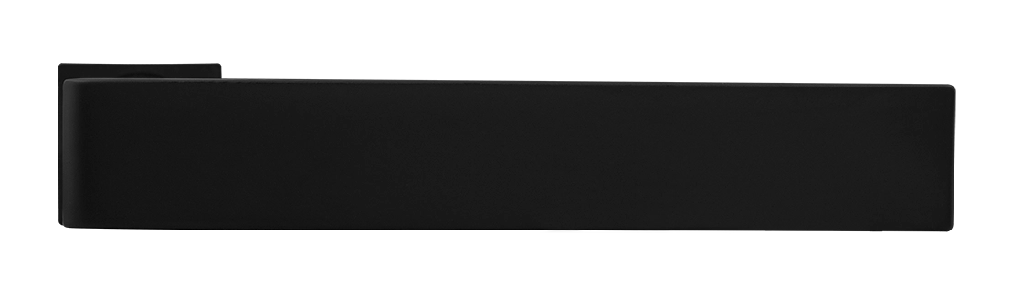 Ручка дверная HORIZONT-SM NERO-ST с невидимой квадратной розеткой, цвет черный soft-touch, ЦАМ фото купить в Курске