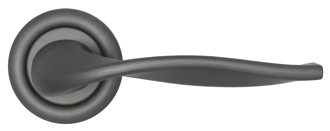 Ручка дверная SKYSCRAPER R7 SST на круглой розетке, цвет Летняя гроза/Summer Storm фото morelli Курск