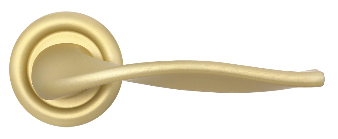 Ручка дверная SKYSCRAPER R7 AH на круглой розетке, цвет Осенний мёд/Autumn Honey фото купить в Курске