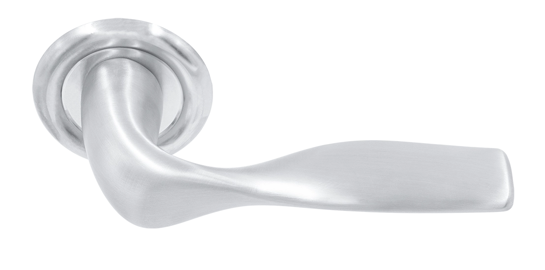 Ручка дверная LVB R7 WF на круглой розетке, цвет Зимняя стужа/Winter Frost фото купить Курск