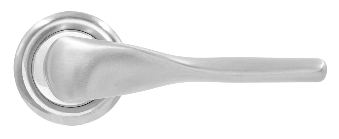 Ручка дверная LVB R7 WF на круглой розетке, цвет Зимняя стужа/Winter Frost фото купить в Курске