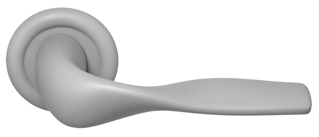 Ручка дверная LVB R7 SMI на круглой розетке, цвет Весенняя дымка/Spring Mist фото купить Курск