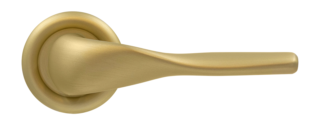 Ручка дверная LVB R7 AH на круглой розетке, цвет Осенний мёд/Autumn Honey фото купить в Курске