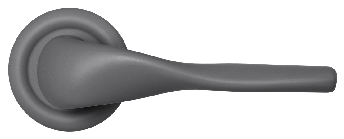 Ручка дверная LVB R7 SSW на круглой розетке, цвет Стокгольмский снегопад/Stockholm Snowfall фото купить в Курске