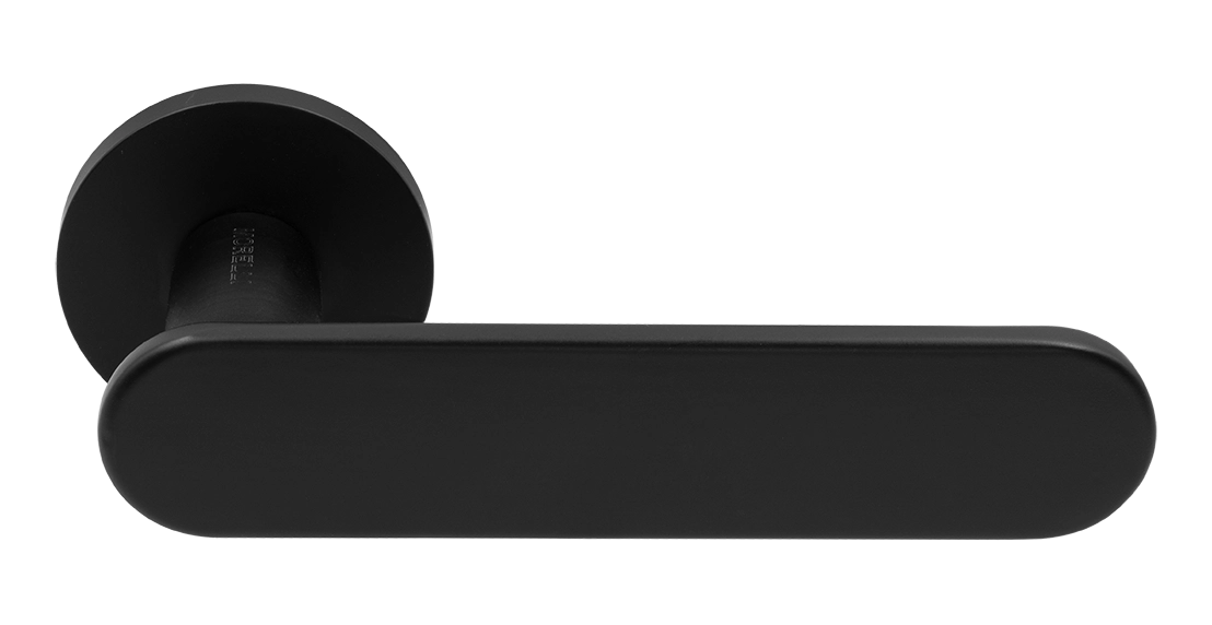 Ручка дверная MH-65-R6 R6 SEMPIONE BL на круглой розетке, цвет черный фото купить Курск