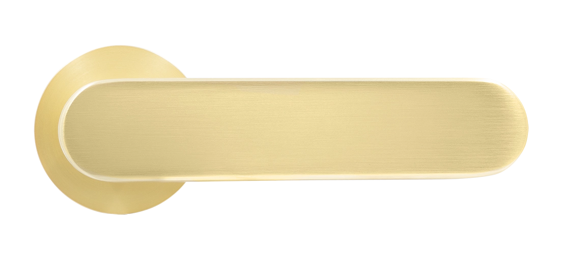 Ручка дверная MH-65-R6 SEMPIONE MSG на круглой розетке, цвет матовое сатинированное золото фото купить в Курске