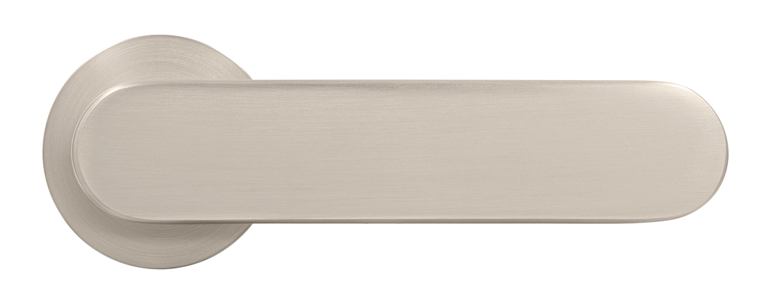 Ручка дверная MH-65-R6 SEMPIONE MSN на круглой розетке, цвет матовый сатинированный никель фото купить в Курске