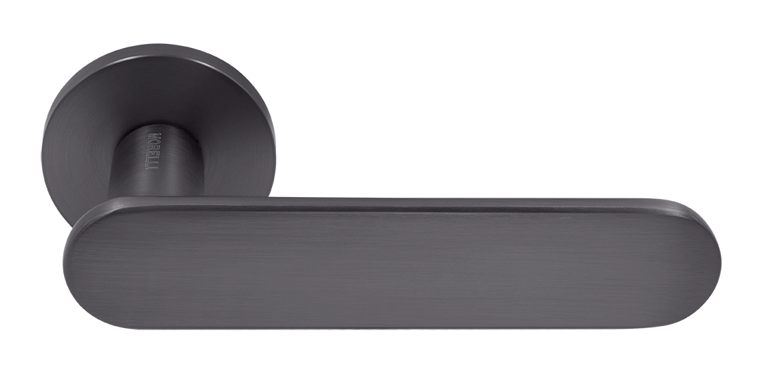 Ручка дверная MH-65-R6 R6 SEMPIONE GR на круглой розетке, цвет графит фото купить Курск