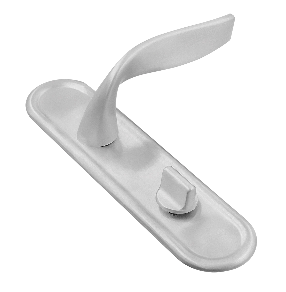 Ручка дверная SKYSCRAPER PLR WC SSW на планке под сантехническую завертку, цвет Стокгольмский снегопад/Stockholm Snowfall фото купить Курск