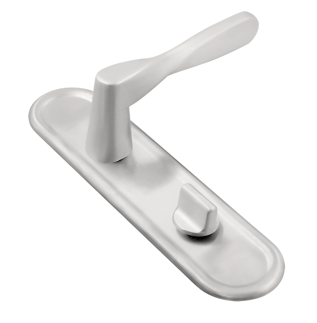 Ручка дверная THE OLYMPICS PLR WC SSW на планке под сантехническую завертку, цвет Стокгольмский снегопад/Stockholm Snowfall фото купить Курск