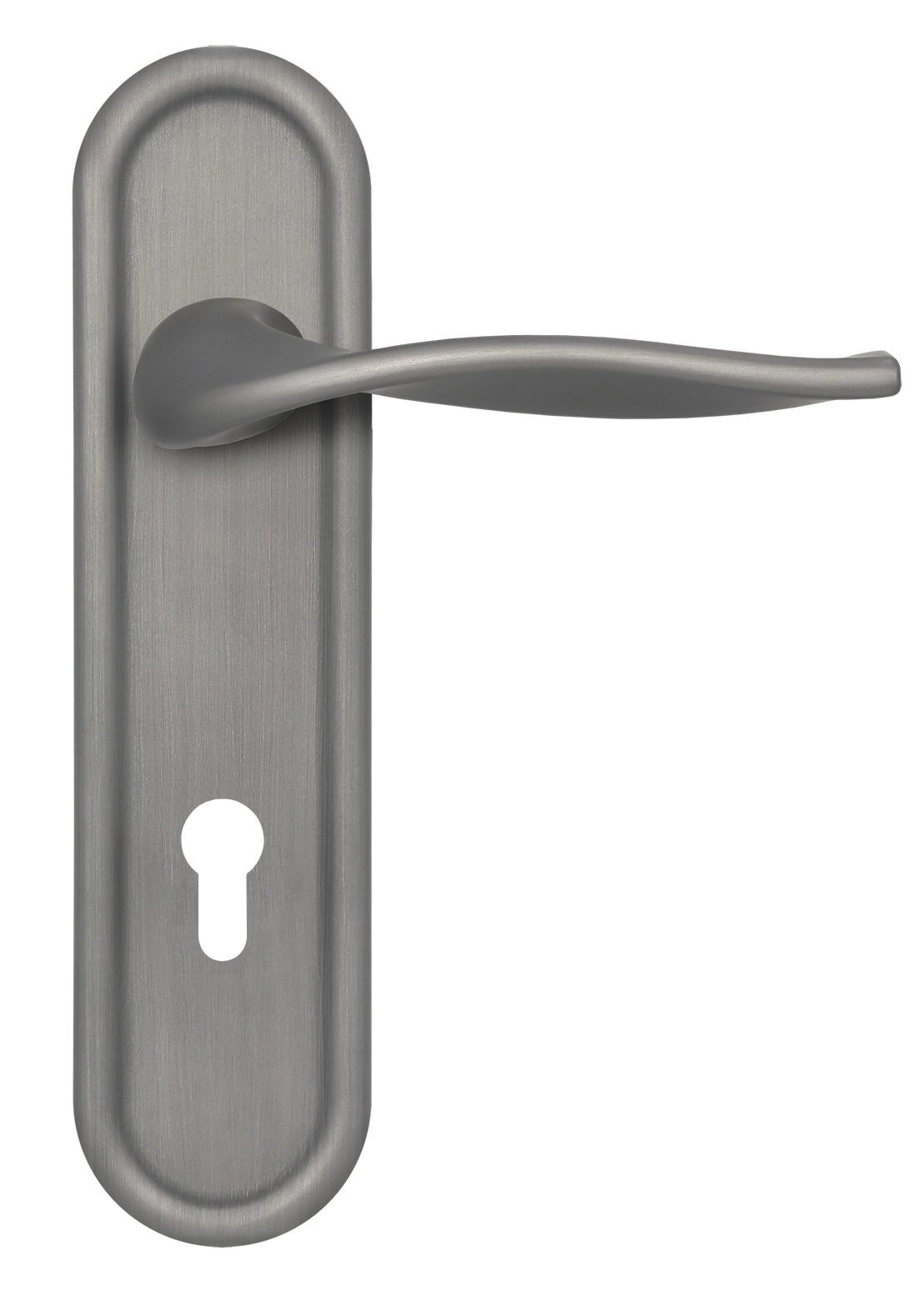 Ручка дверная SKYSCRAPER PLR KH WF на планке под ключевой цилиндр, цвет Зимняя стужа/Winter Frost фото купить Курск