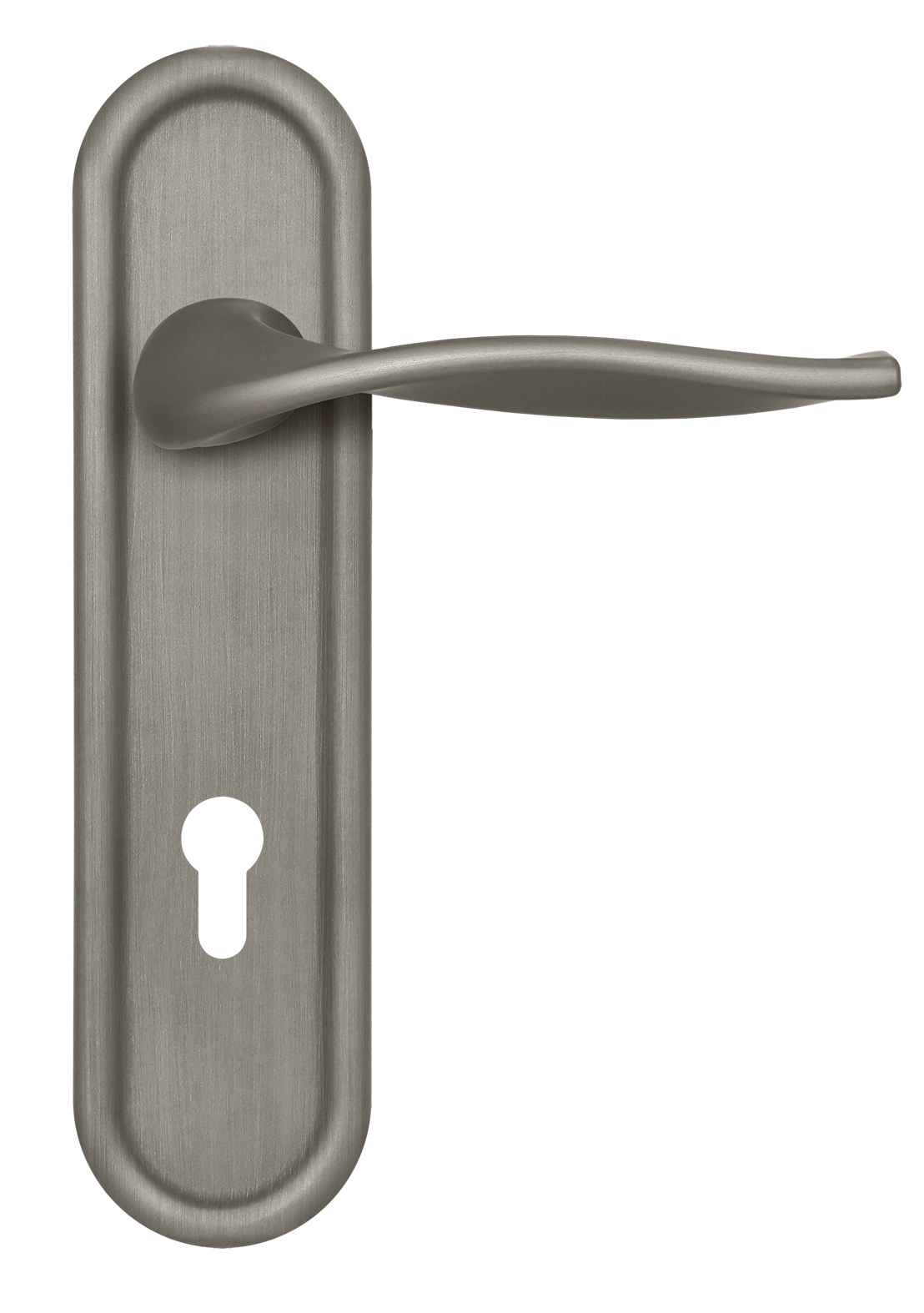 Ручка дверная SKYSCRAPER PLR KH SMI на планке под ключевой цилиндр, цвет Весенняя дымка/Spring Mist фото купить Курск