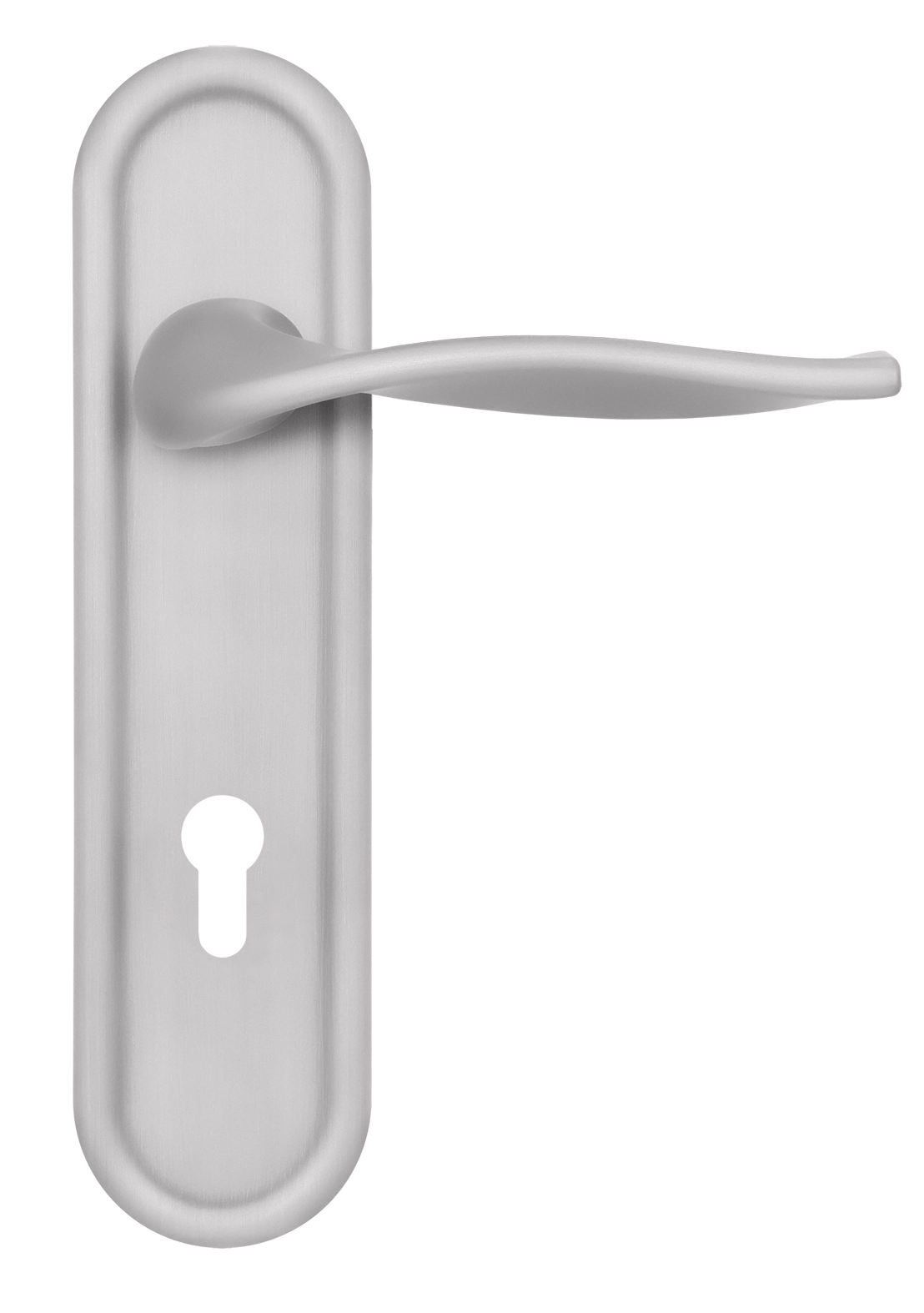 Ручка дверная SKYSCRAPER PLR KH SSW на планке под ключевой цилиндр, цвет Стокгольмский снегопад/Stockholm Snowfall фото купить Курск