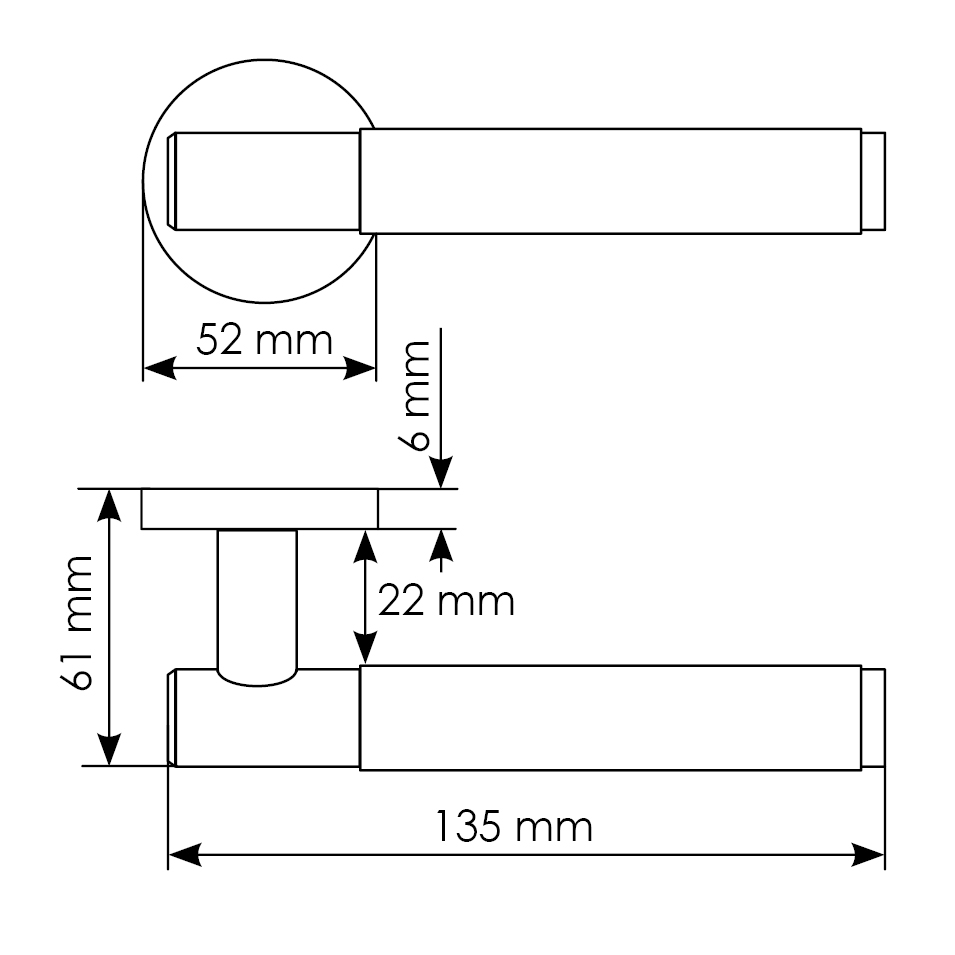 Комплект дверных ручек MH-57-R6T BL + завертка сантехническая MH-WC-R6T BL + защёлка бесшумная M1895 BL + петли врезные универсальные MSN 100X70X2.5-4BB BL (2шт), цвет черный фото купить в Курске