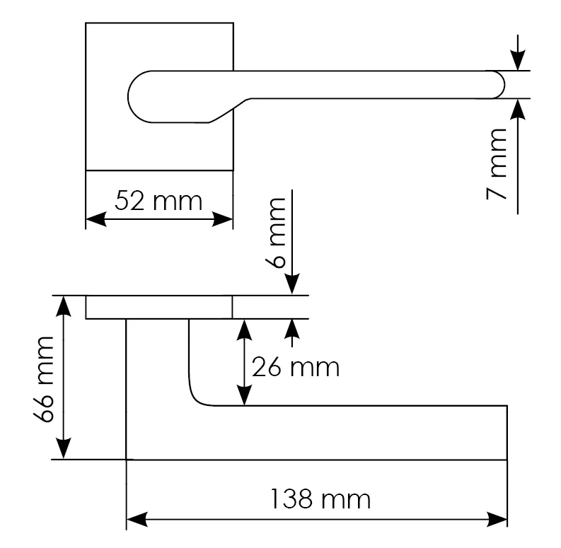 Комплект дверных ручек MH-53-S6 W + защёлка бесшумная M1895 W + петли врезные универсальные MSN 100X70X2.5-4BB W (2шт), цвет белый фото купить в Курске