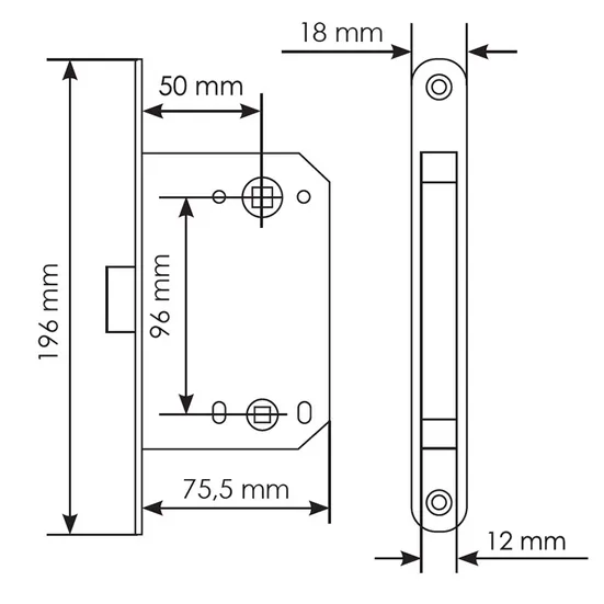 Комплект дверных ручек MH-54-S6 BL с заверткой MH-WC-S6 BL + замок M1895 BL, цвет черный фото дверная фурнитура Курск