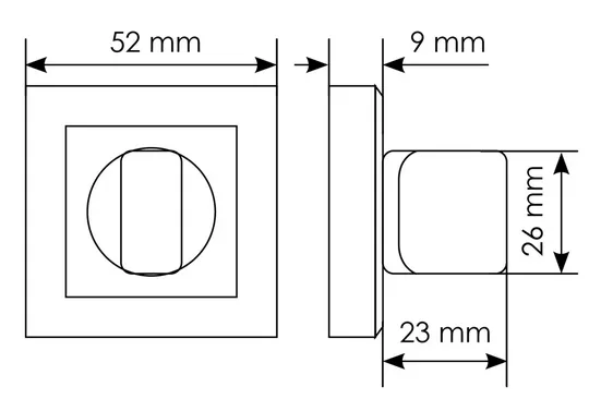 Комплект дверных ручек MH-28 BL-S с заверткой MH-WC-S BL, цвет черный  фотомореллиКурск