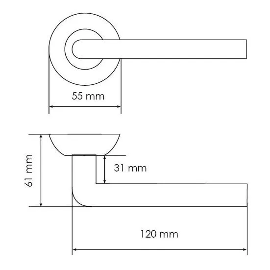 Комплект дверных ручек MH-03 BL с заверткой MH-WC BL + магнитный замок M1895 BL, цвет черный  фотомореллиКурск