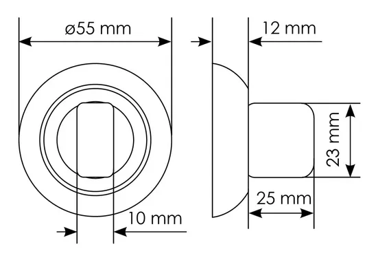 Комплект дверных ручек MH-03 BL с заверткой MH-WC BL + магнитный замок M1895 BL, цвет черный  фото дверная фурнитура Курск