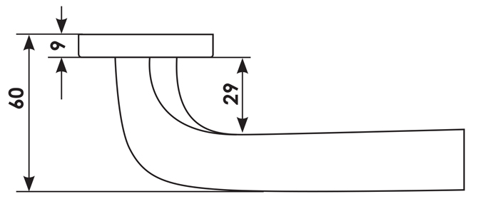 Ручка дверная COMETA R5 NIS раздельная на круглой розетке, цвет - матовый никель, ЦАМ фото фурнитура Курск
