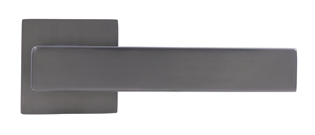 Ручка дверная LOT MH-56-S6 GR раздельная на квадратной розетке 6 мм, цвет графит, ЦАМ фото купить в Курске