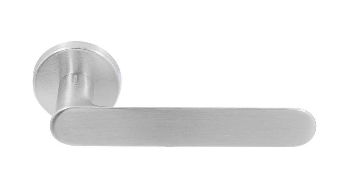 Ручка дверная LE BOAT R5 CSA раздельная на круглой розетке, цвет матовое матовый хром, латунь фото купить Курск