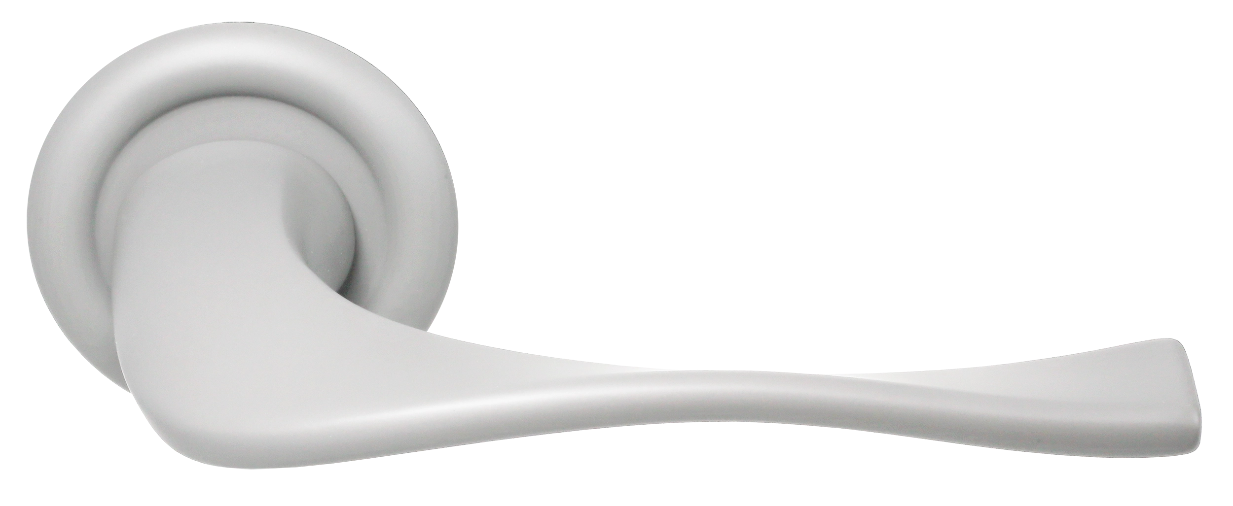 Ручка дверная SKYSCRAPER R7 SSW на круглой розетке, цвет Стокгольмский снегопад/Stockholm Snowfall фото купить Курск