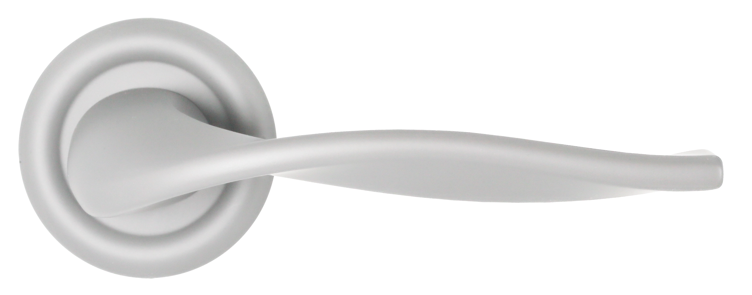 Ручка дверная SKYSCRAPER R7 SSW на круглой розетке, цвет Стокгольмский снегопад/Stockholm Snowfall фото купить в Курске