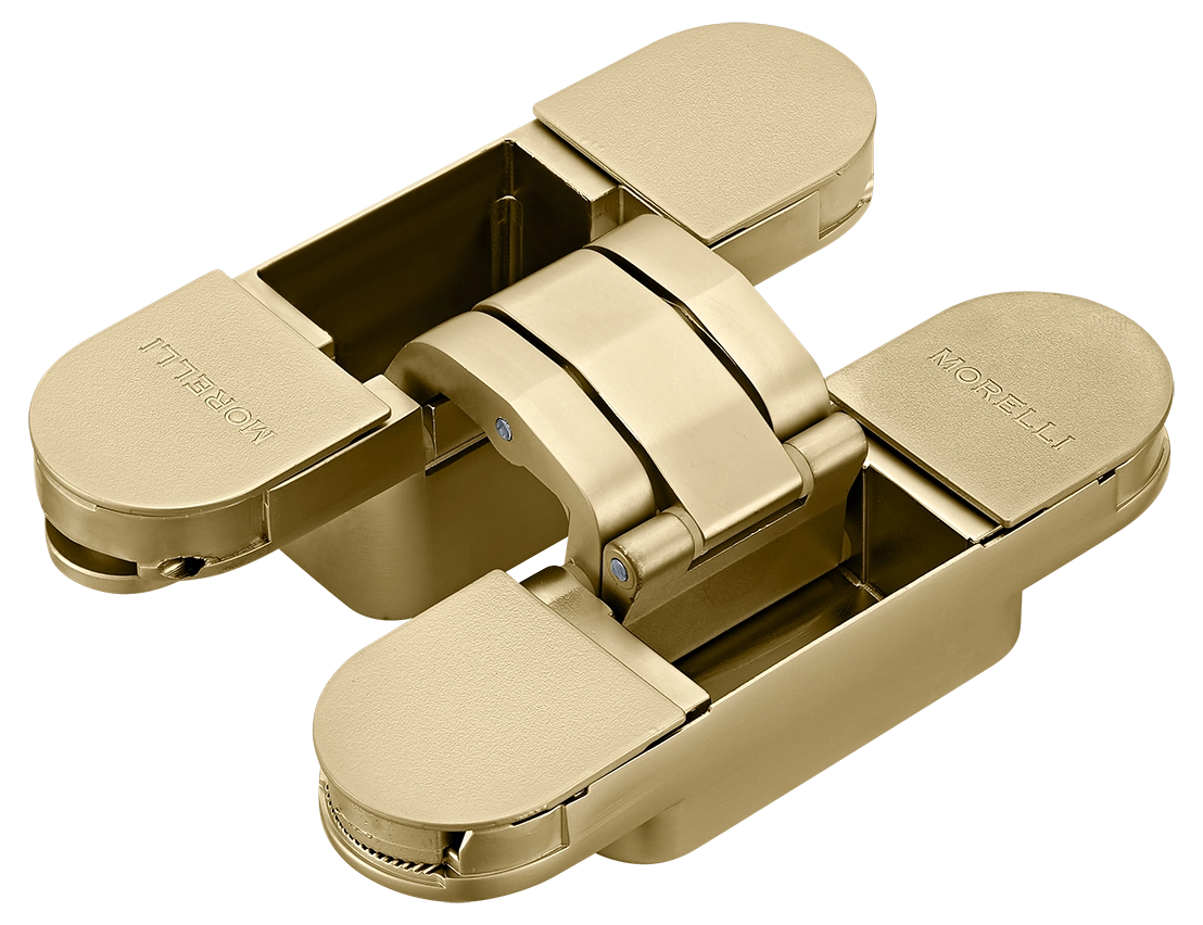 Петля скрытая HH-24 MSG врезная с 3D-регулировкой вес полотна до 40 кг, цвет матовое сатинированное золото фото купить Курск