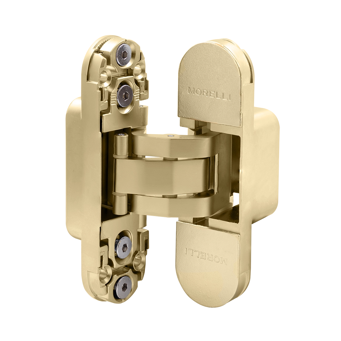 Петля скрытая HH-24 MSG врезная с 3D-регулировкой вес полотна до 40 кг, цвет матовое сатинированное золото фото купить в Курске