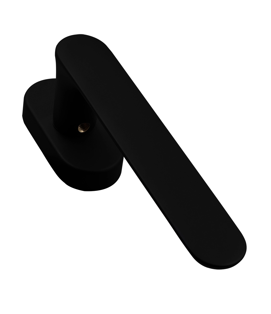 Ручка оконная LE BOAT W1 NERO-ST на прямоугольной розетке, цвет черный soft-touch, латунь фото фурнитура Курск