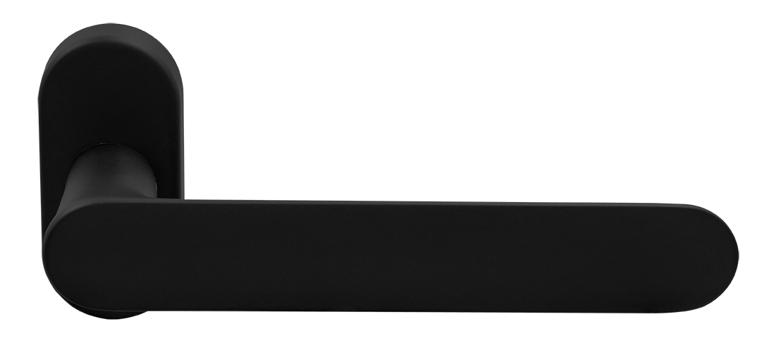 Ручка оконная LE BOAT W1 NERO-ST на прямоугольной розетке, цвет черный soft-touch, латунь фото morelli Курск