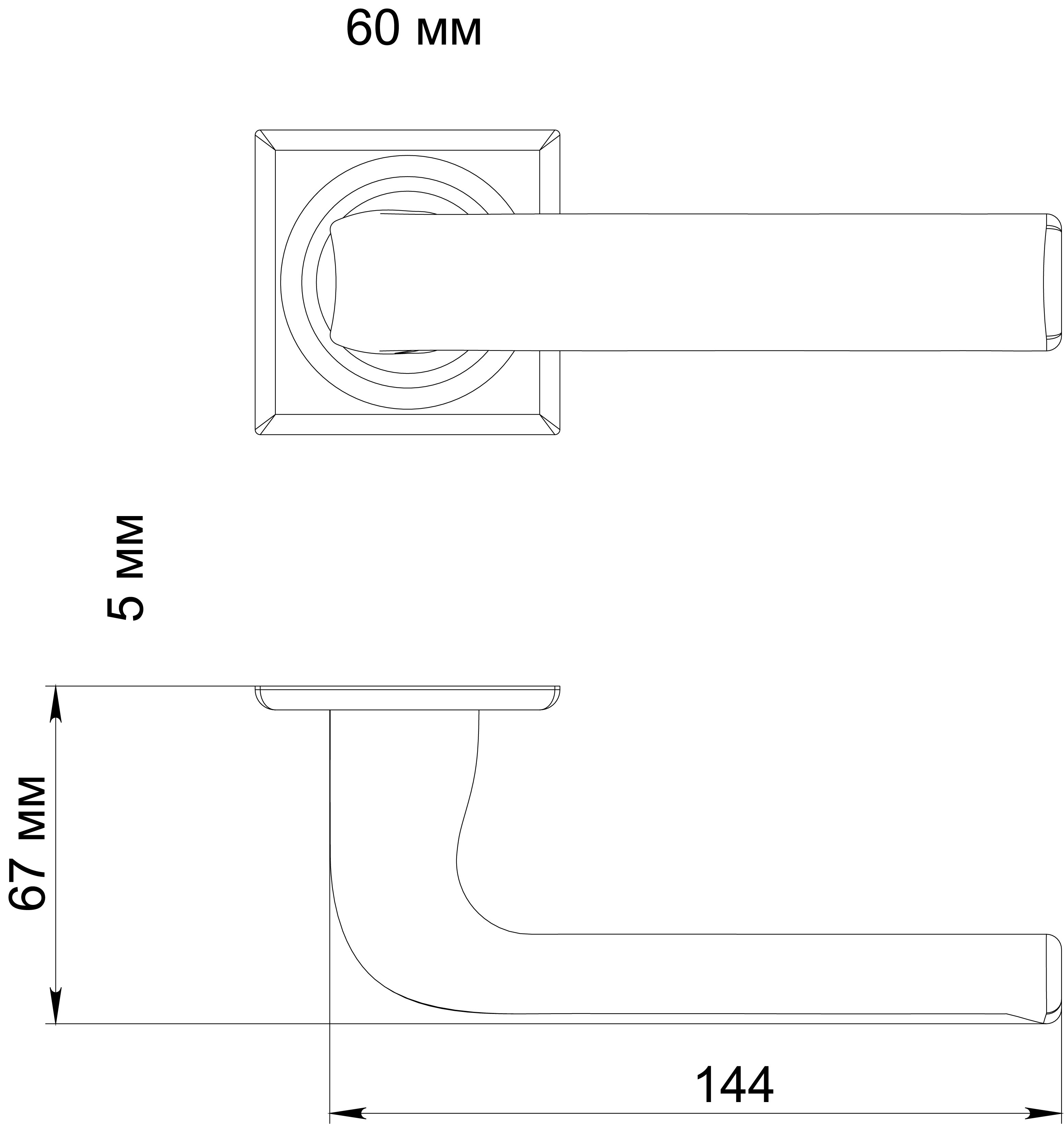 Ручка дверная THE BUS STATION S7 WF на квадратной розетке, цвет Зимняя стужа/Winter Frost фото фурнитура Курск