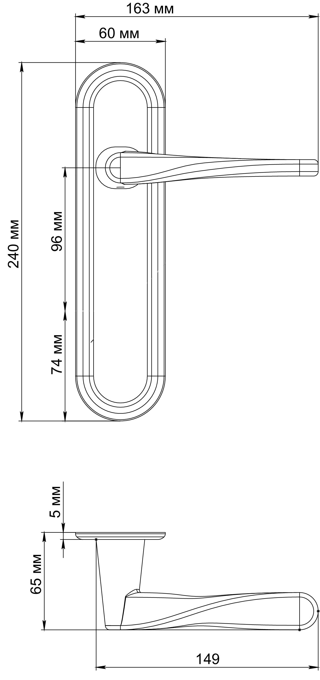 Ручка дверная THE OLYMPICS PLR SSW на планке, цвет Стокгольмский снегопад/Stockholm Snowfall фото фурнитура Курск