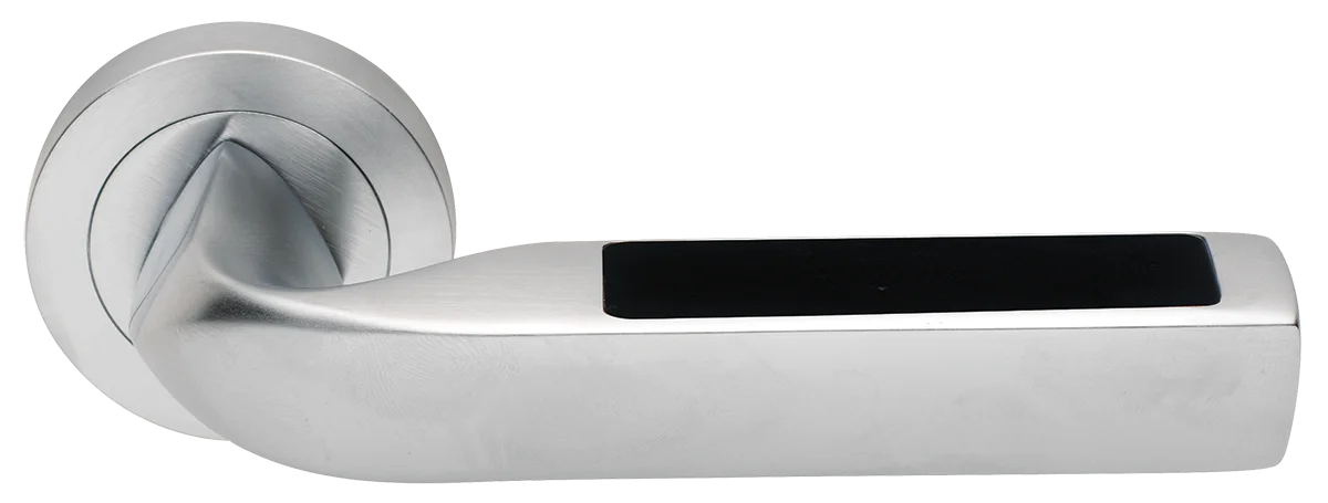 MATRIX-2 R2 CSA/NERO, ручка дверная, цвет -  матовый хром/черный фото купить Курск