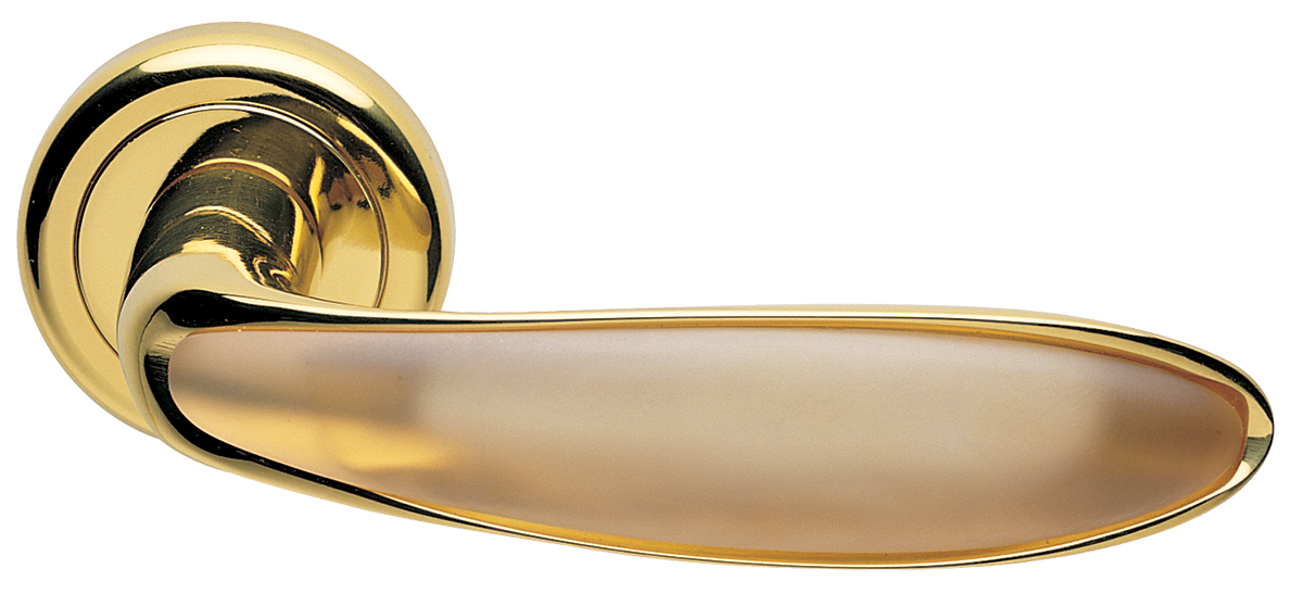 MURANO R4 OTL/AMBRA, ручка дверная, цвет -  золото/янтарь фото купить Курск