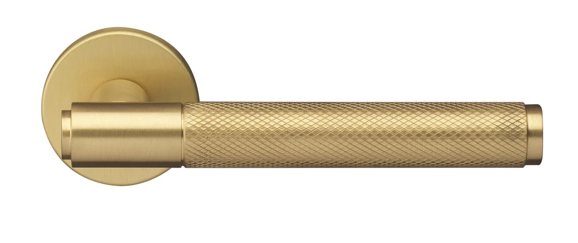 BRIDGE R6 OSA, ручка дверная с усиленной розеткой, цвет -  матовое золото фото купить Курск