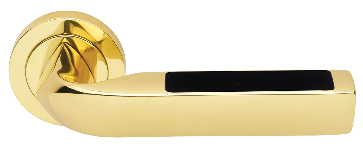 MATRIX-2 R2 OTL/NERO, ручка дверная, цвет -  золото/черный фото купить Курск