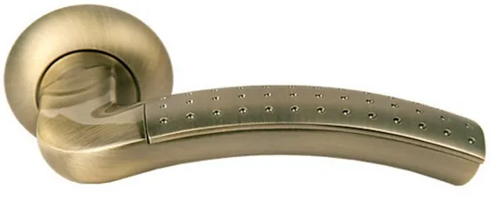 ПАЛАЦЦО, ручка дверная MH-02P MAB/AB, цвет бронза/ант.бронза, с перфорацией фото купить Курск